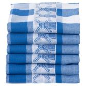 Twentse Damast Theedoek Dutch blue mill