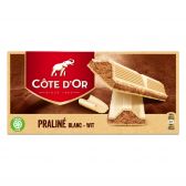 Cote d'Or Gevulde witte chocolade praline reep