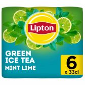 Lipton Ijsthee groene thee groene munt limoen niet bruisend 6-pack