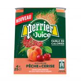 Perrier Peach and cherry refreshing drink