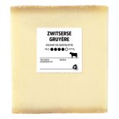 Albert Heijn Zwitserse Gruyere AOP 48+ kaas (voor uw eigen risico, geen restitutie mogelijk)