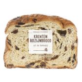 Albert Heijn Krenten en rozijnenbrood half (voor uw eigen risico, geen restitutie mogelijk)