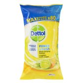 Dettol Citrus cleaning wipes power and fresh