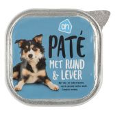 Albert Heijn Rund-lever pate voor honden