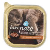 Albert Heijn Luxe eend-kalkoen pate voor katten