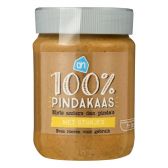 Albert Heijn 100% Pindakaas met stukjes pinda klein