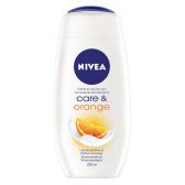 Nivea Care and orange shower cream