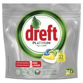 Dreft Platinum dishwashing tabs lemon small