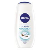 Nivea Care and coconut shower cream