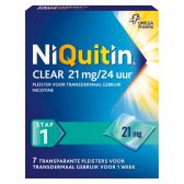 Niquitin Clear pleisters 21 mg stoppen met roken klein