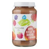 Albert Heijn Biologische fruithapje appel, aardbei, framboos en bessen (vanaf 8 maanden)