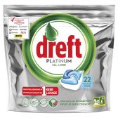 Dreft Platinum dishwashing tabs cool blue small