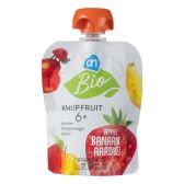 Albert Heijn Organic squeeze fruit apple, banana and strawberry (from 6 months)