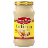 Grand'Italia Carbonara pasta sauce with bacon and cheese