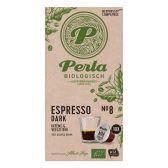Perla Organic espresso dark coffee caps