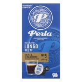 Perla Lungo decaf coffee caps houseblends