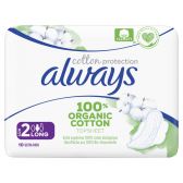 Always Organic cotton long plus sanitary pads