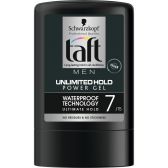 Taft Unlimited hold power hair gel