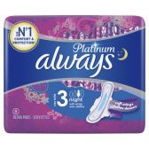 Always Platinum night sanitary pads