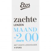 Etos Zachte maandlenzen -2.00 + lenshouder