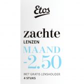 Etos Zachte maandlenzen -2.50 + lenshouder