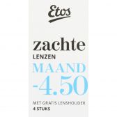 Etos Zachte maandlenzen -4.50 + lenshouder