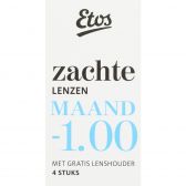 Etos Soft month lenses -1.00 + lens holder