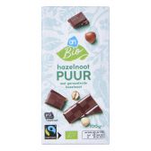 Albert Heijn Organic dark chocolate hazelnut tablet