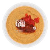 Albert Heijn Hummus met zoete peper (voor uw eigen risico, geen restitutie mogelijk)