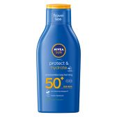 Nivea Beschermende en hydraterende zonnemelk SPF 50+ voor op reis