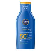 Nivea Beschermende en hydraterende zonnemelk SPF 50+ voor op reis