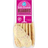 Albert Heijn White chocolate raspberry leaves