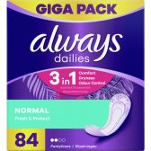 Always Dailies fresh and protect pantyliners XL