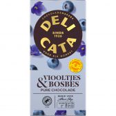 Delicata Pure chocolade reep met bosbes en viool