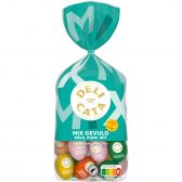 Delicata Gevulde melk, witte en pure chocolade paaseitjes mix
