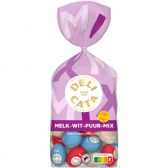 Delicata Melk, witte en pure chocolade paaseitjes mix groot
