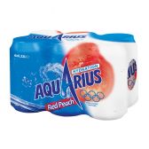 Aquarius Sportdrank red peach 6-pack 