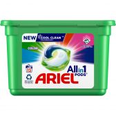 Ariel All in 1 pods liquid laundry detergent caps color