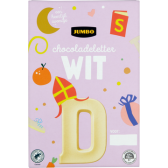 Jumbo Chocoladeletter Wit D