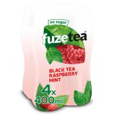 Fuze Tea Zwarte thee framboos munt zonder suiker fair trade
