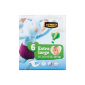 Jumbo 6 Extra large 15-30 kg diapers