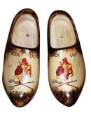 Klompenschuurtje Burned clogs with logo