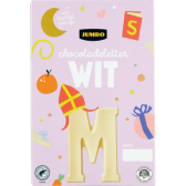 Jumbo Chocoladeletter Wit M