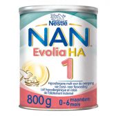 Nestle Nan evolia hypoallergene zuigelingenmelk HA 1 melkpoeder (vanaf 0 tot 6 maanden)