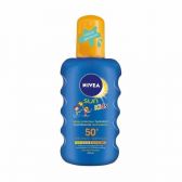 Nivea Beschermende en speelse gekleurde zonnespray SPF 50 voor kinderen