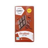 Galler Pure Chocoladereep met Hazelnoten (65 g)