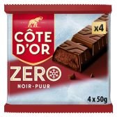 COTE D'OR Zero pure chocolade 4x50g