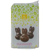 Baronie-de Heer bowl of solid chocolate bunnies, milk and dark assorted