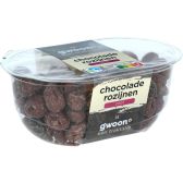 Gwoon Chocolade Rozijnen Melk (225 g)