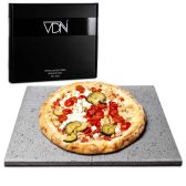 Pizzasteen BBQ oven - lava van vulkaan Etna - Barbecue accessoires - Pizzaplaat - Made in Italy - Broodbaksteen - 30x38x1.1 - VDN